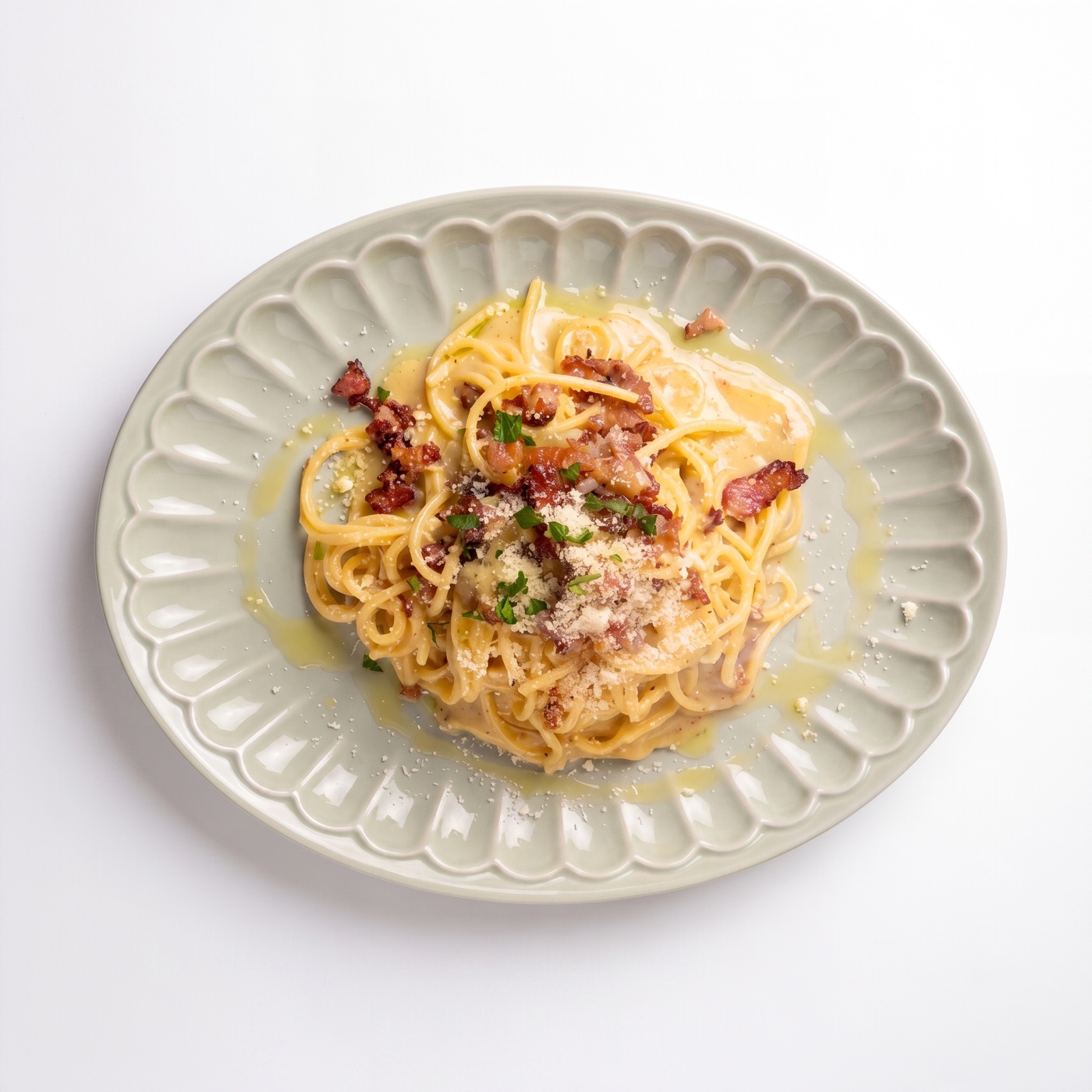 Spaghetti alla Carbonara z guanciale — Pizzeria Ogrodowa w Wieluniu
